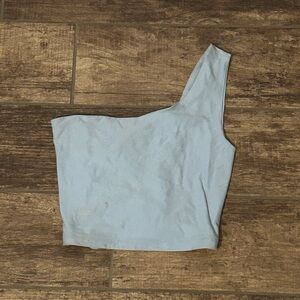 Windsor Light Blue One-Shoulder Tank Top
